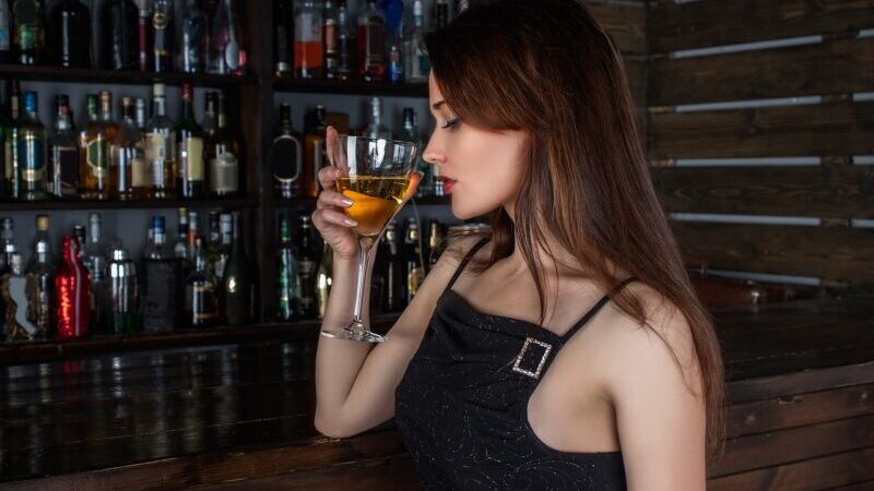 woman, model, cocktail