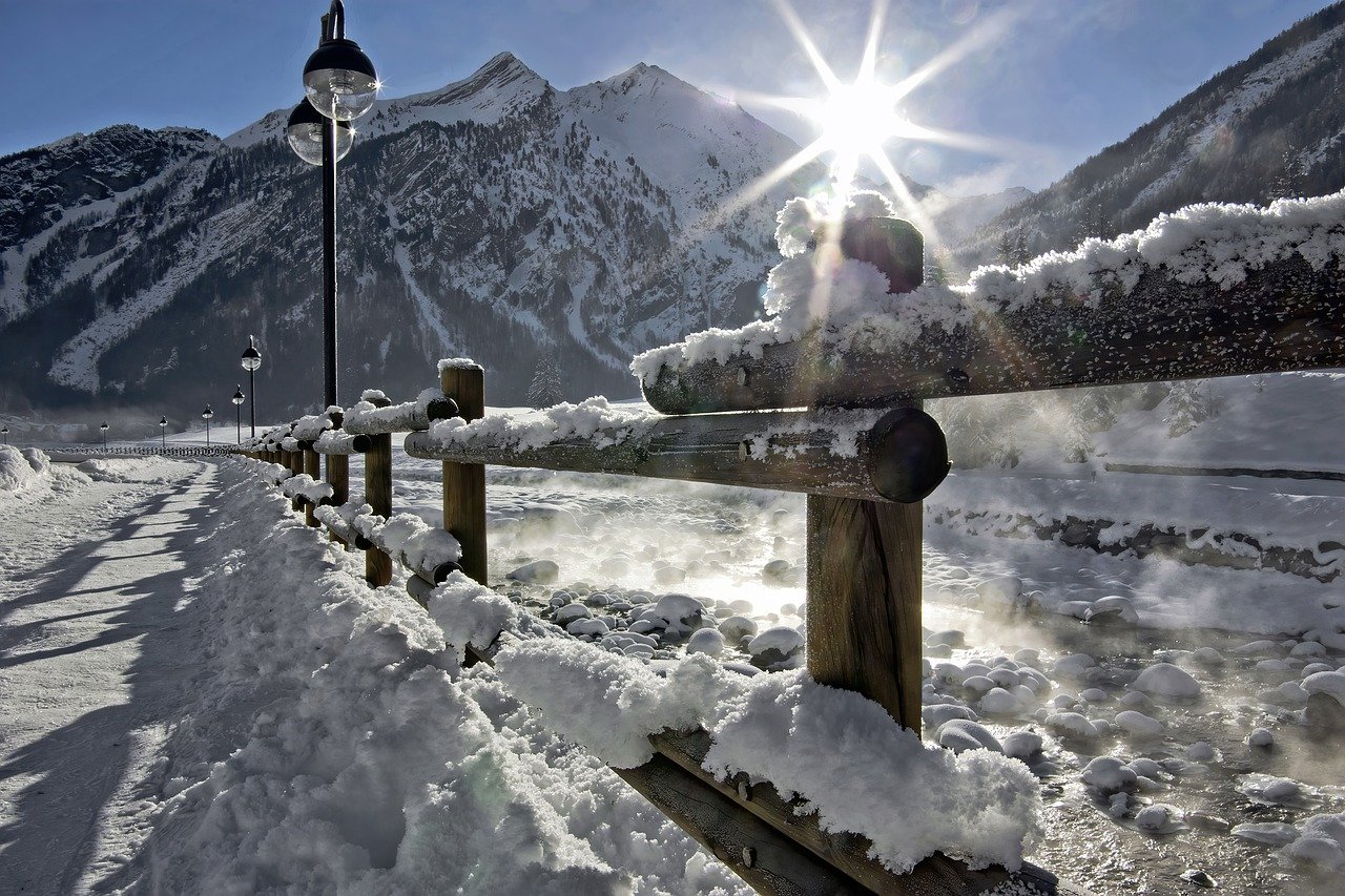 mountain, winter, alps